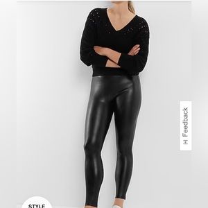 EXPRESS Faux Leather Leggings, Size Large